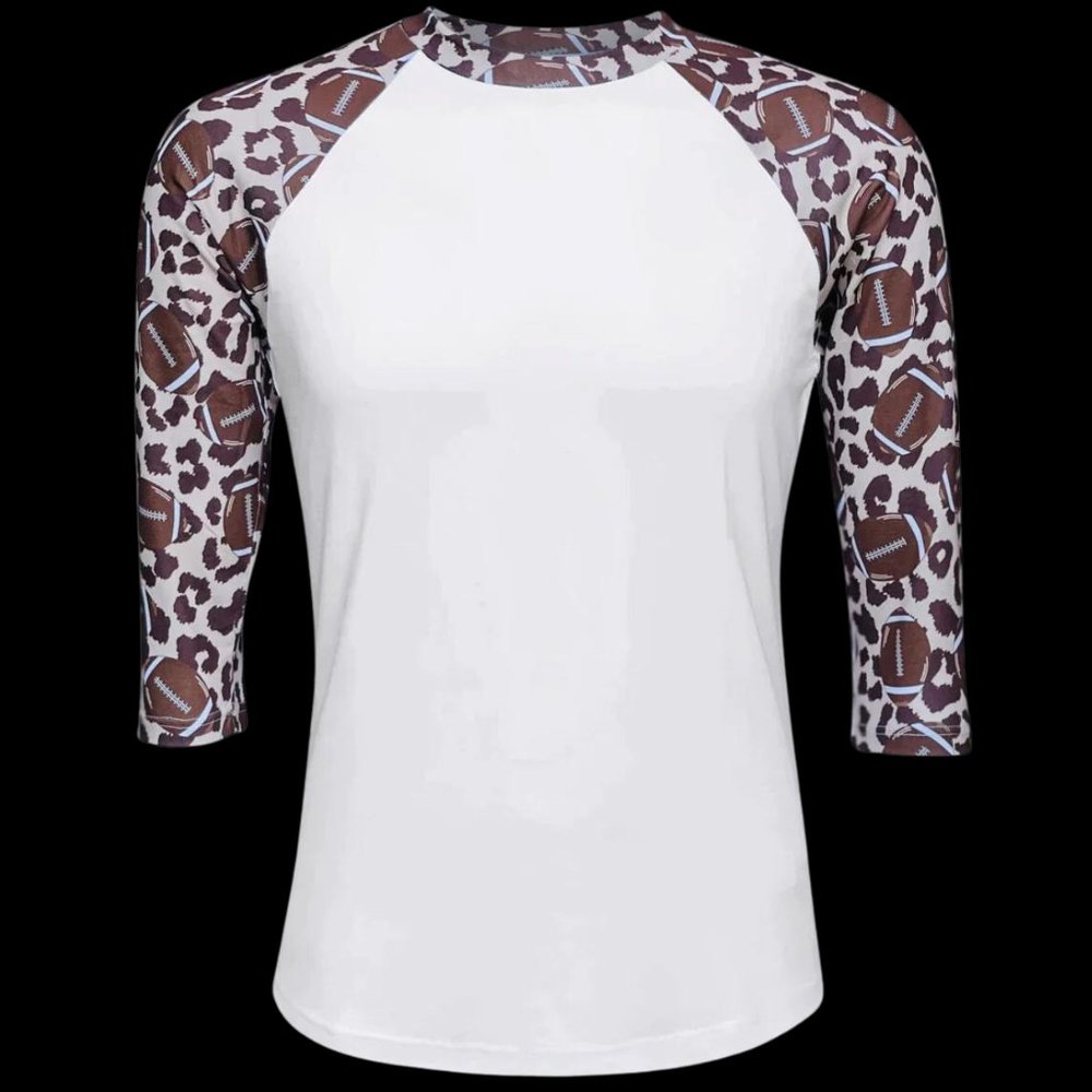 Football Leopard Raglan